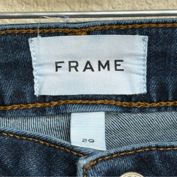 FRAME Le Crop Mini Boot Jeans Size 29 Blue Majesty Wash Cropped Flare - Picture 7 of 10